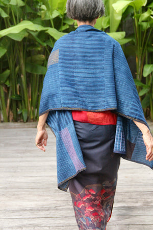 Lurik Sulam Shawl (Blue)