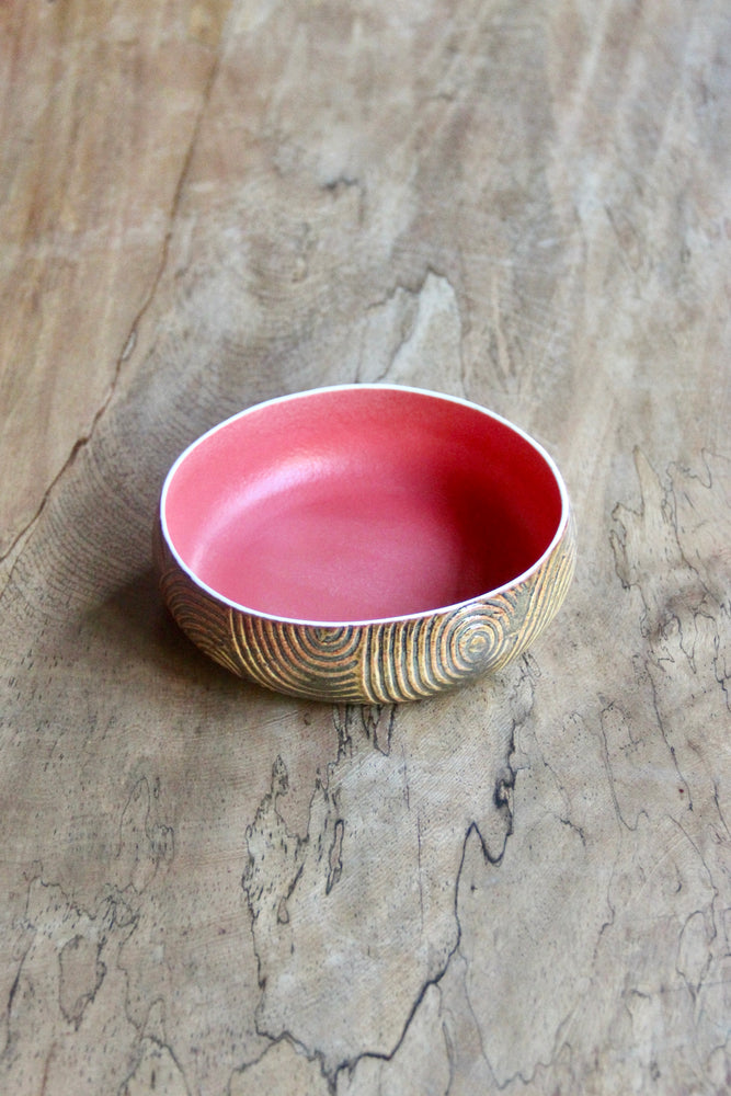 Spiral Small Serving Bowl (Brown & Red)