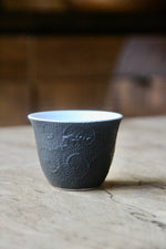 Kembang Pakis Chinese Teacup  (Black & White)