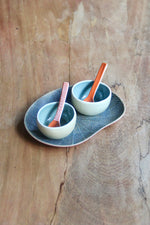 2 Condiment Bowl Set (Teal & Orange)