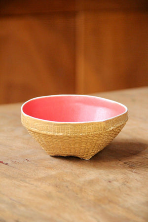 Small Keranjang Bowl (Yellow Ochre & Red)