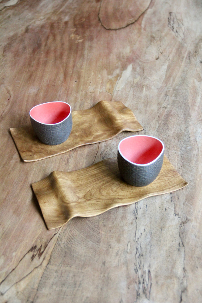Cup & Ombak Tray Couple Gift Set B