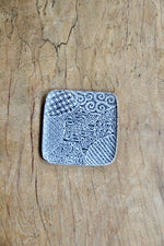 Batik Campur Small Square Dish (Black)