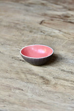 Herringbone Small Condiment Bowl (Brown & Coral)