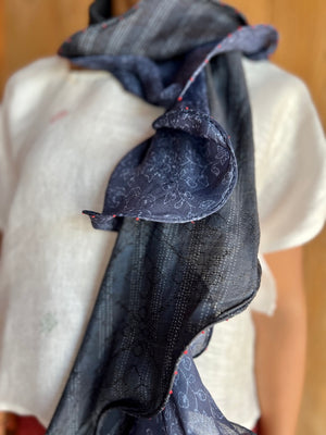 Wakame Silk Stole (Kembang & Cecek)