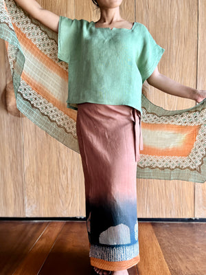 Laut Kawung Silk Scarf