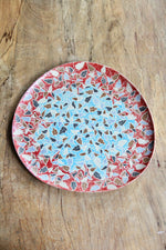 XL Kembang Plate (Red & Blue)