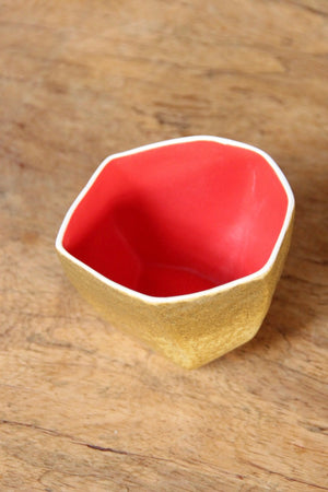 Geometric Ocha Cup (Yellow Ochre & Red)