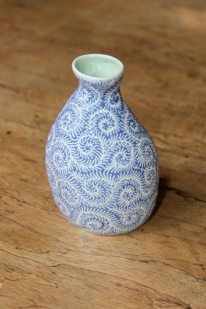 Kembang Pakis Small Vase (Blue)