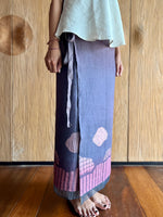 Kawung Lurik Linen Sarung Ikat (Purple & Pink)