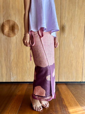 Kawung Galar Sarung Ikat (Pink & Purple)