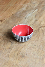 Herringbone Rice Bowl (Black & Red)