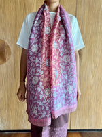 Kembang Solo Silk Shawl (Pink)