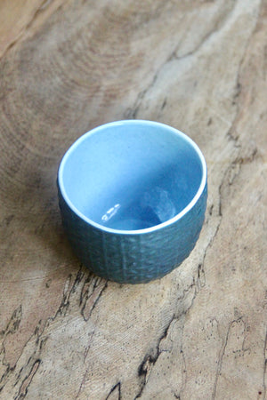 Kawung Round Cup (Indigo)