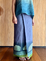 Kawung Shibori Sarung Ikat (Purple, Blue & Green)