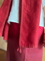 Silk Cotton Cecek Shawl (Red)