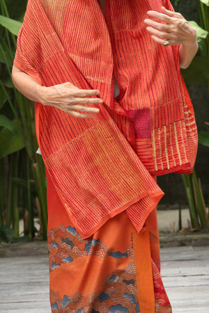 Lurik Sulam Shawl (Orange)