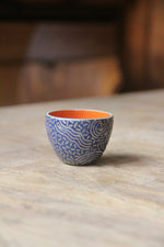 Beras Tumpah Sake Cup (Dark Blue & Orange)