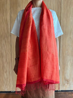 Tanjung Anom Silk Stole (Red/ Orange)