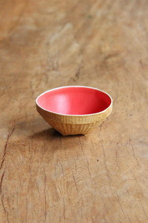 Small Keranjang Bowl (Yellow Ochre & Red)
