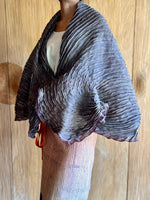 Ombak Silk Shawl (Greyish Purple)