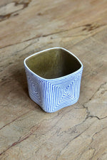 Batik Maze Rectangular Cup (Blue & Brown)