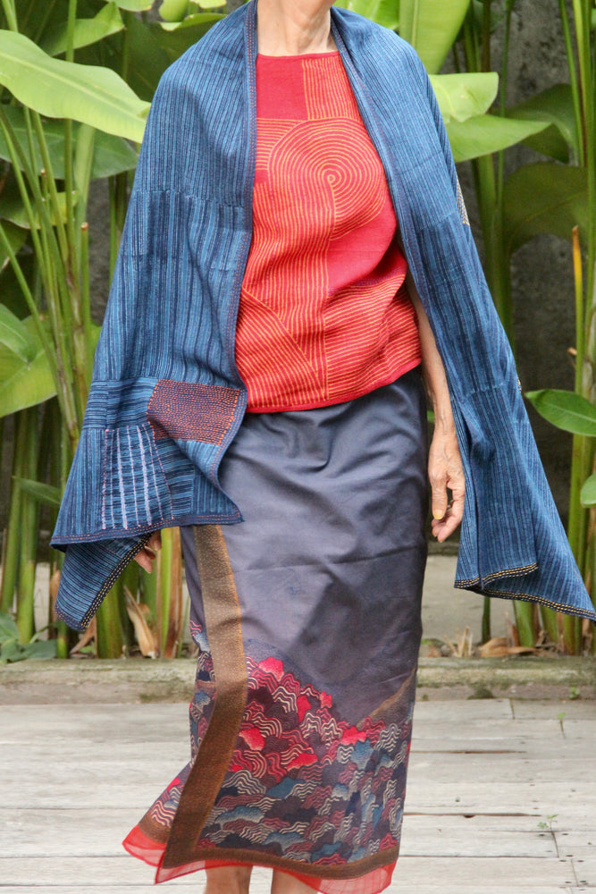 Lurik Sulam Shawl (Blue)