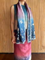 Gardenia Narrow Scarf (Indigo & Secang)