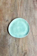 Herringbone Flat Side Plate (Washed Green)