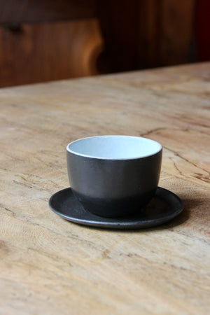 Round Cup & Saucer Set (Black & White)