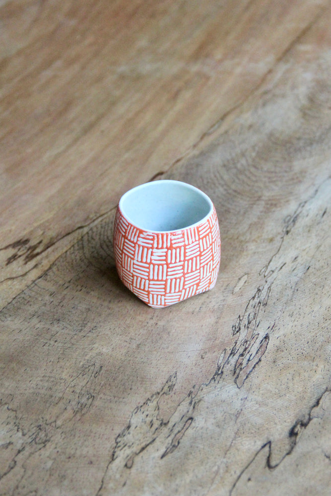 Gedek Espresso Cup (Orange & White)