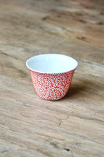 Kembang Pakis Chinese Teacup (Orange & White)