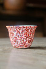 Kembang Pakis Chinese Teacup (Orange & White)