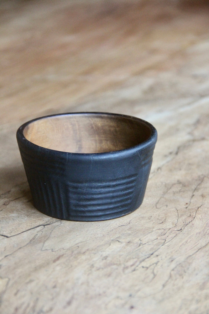 Charred Small Geo Flanging Bowl