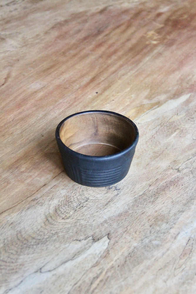 Charred Small Geo Flanging Bowl