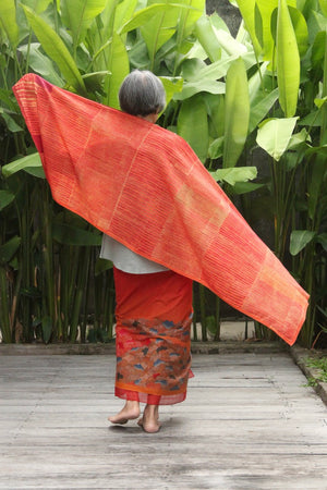 Lurik Sulam Shawl (Orange)