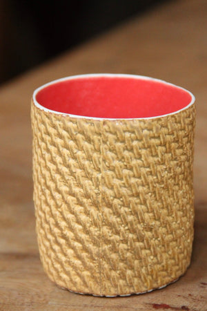 Keranjang Ocha Cup (Yellow Ochre & Red)