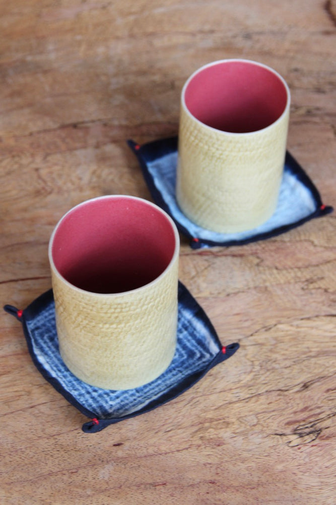 Keranjang Cup & Shibori Coaster - Set of 2