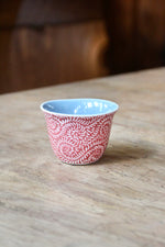 Kembang Pakis Chinese Teacup (Red & Blue)