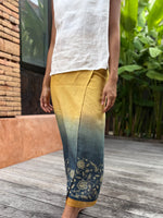 Flora Sarung Ikat (Turmeric & Blue)