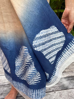 Parang Linen Sarung Ikat (Beige & Blue)