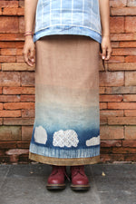 GODHONG - Kawung Indigo & Tingi Sarung Ikat (Yellow Lurik Lace)