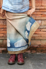 GODHONG - Kawung Indigo & Tingi Sarung Ikat (Yellow Lurik Lace)