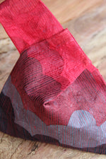 LEMAH - Appliqué Knot Bag (Red & Grey)