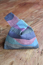 LEMAH - Appliqué Knot Bag (Violet & Blue)