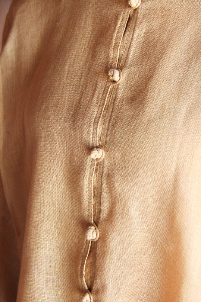 LEMAH - Layered Linen Top (Yellow Ochre)