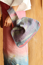 LEMAH - Appliqué Knot Bag (Blue, Violet & Pink)
