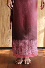 LEMAH - Shibori Sarung Ikat (Maroon)