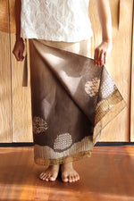 GODHONG - Kawung Lurik Sarung Ikat (Dark Brown)