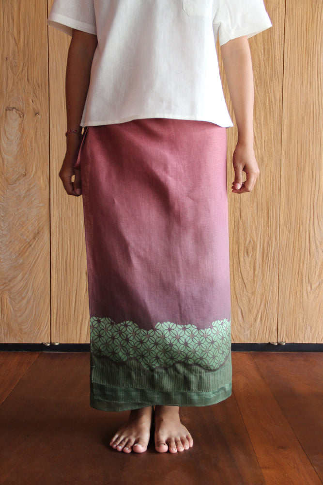 LEMAH - Laut Kawung Sarung Ikat (Purple & Green)